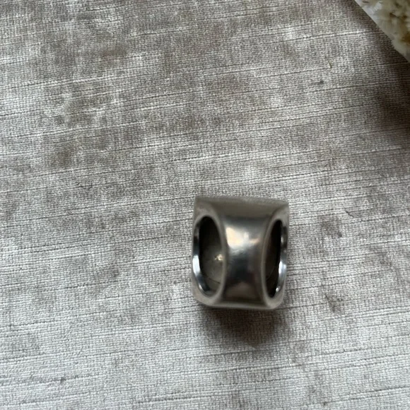 PIANEGONDA LARGE CABOCHON  YELLOW RUTILATED QUARTZ STERLING SILVER RING SIZE71/2 - Picture 4 of 8